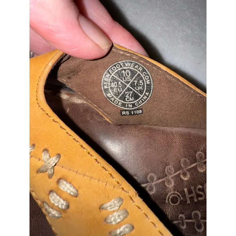 Keen Cush Women's Leather Thong Sandals Flip Flops Brown Size 10M
